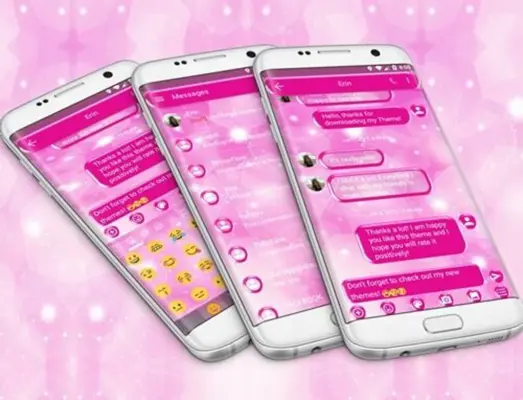 SMS Messages Sparkling Pink 2 android App screenshot 0