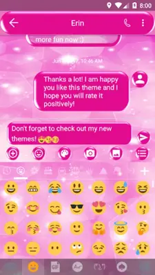 SMS Messages Sparkling Pink 2 android App screenshot 3